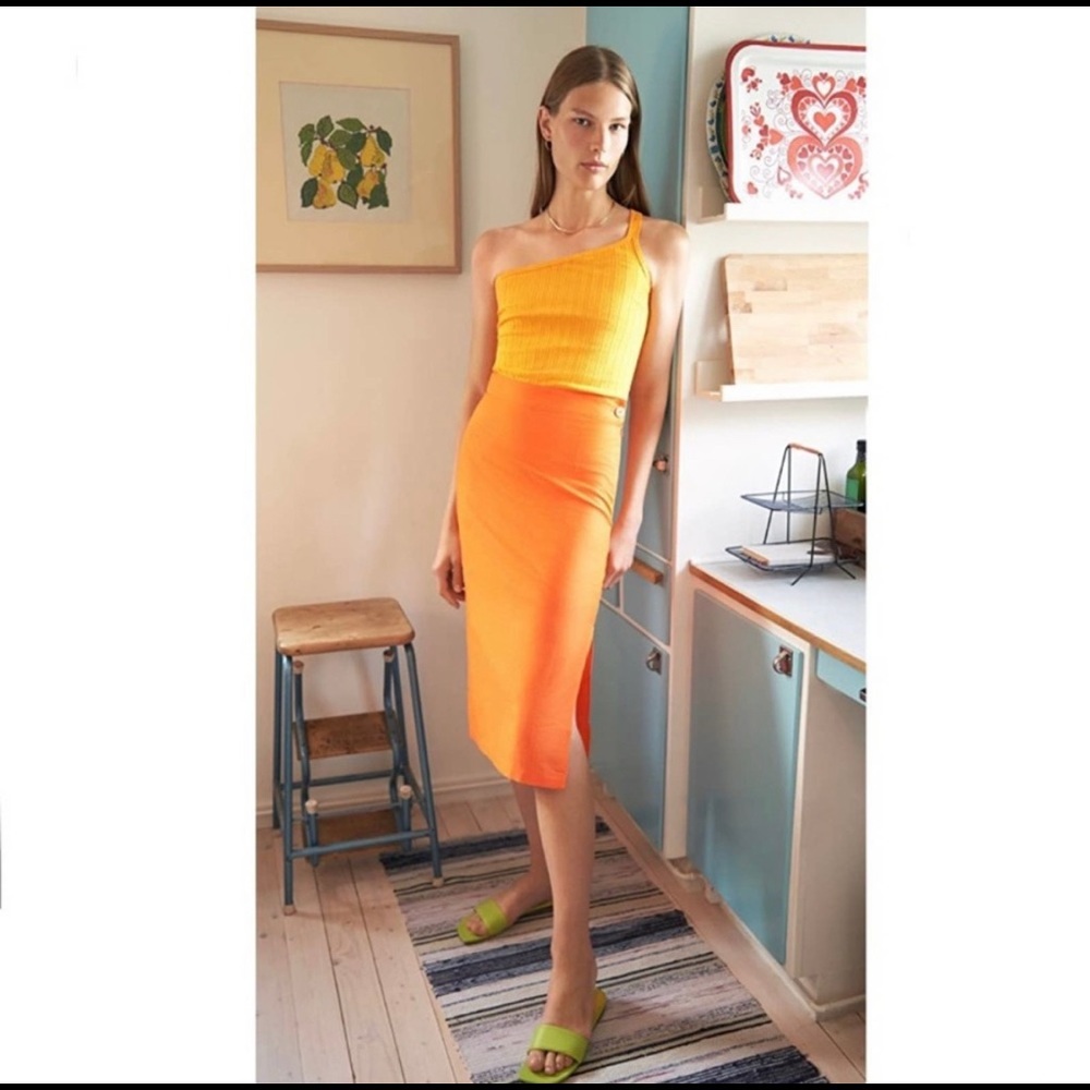 SIMON MILLER PRADO SKIRT - TANGERINE